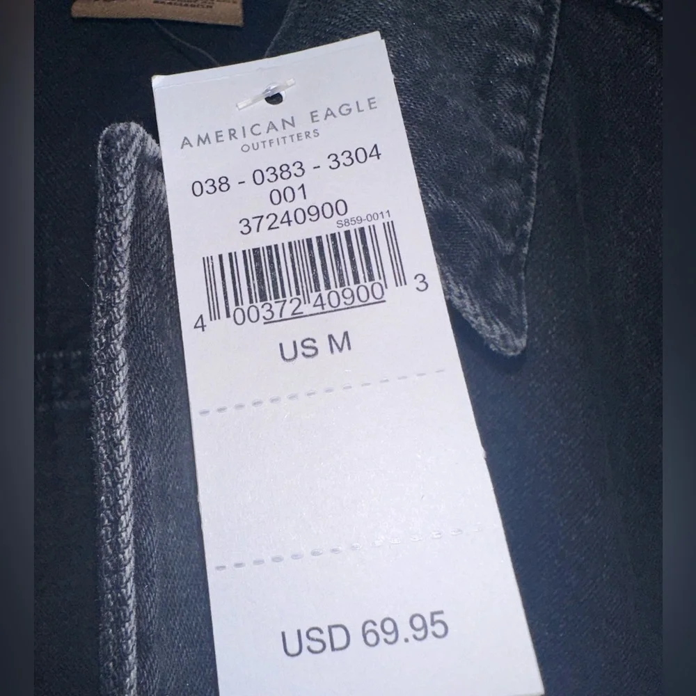 American Eagle Outfitters Charcoal Denim Jacket - Picture 3 of 6